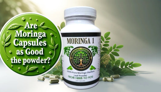 Moringa capsules and powder comparison